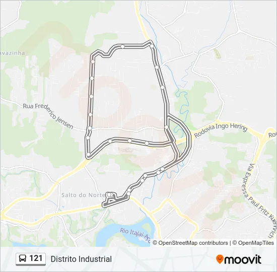 121 Bus Line Map