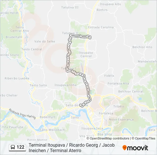 122 Bus Line Map