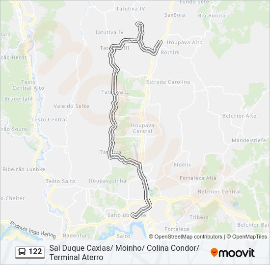 Mapa de 122 de autobús