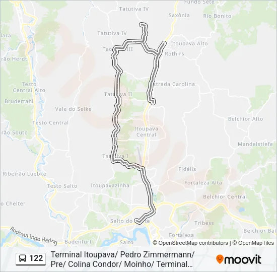 122 Bus Line Map