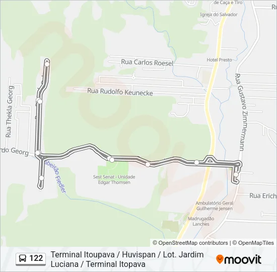122 Bus Line Map