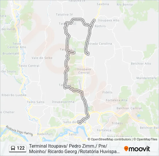 122 Bus Line Map