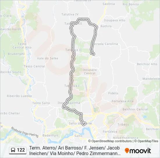 122 Bus Line Map