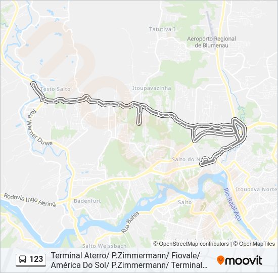 123 bus Line Map