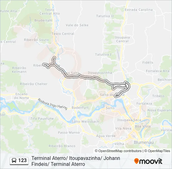 123 Bus Line Map