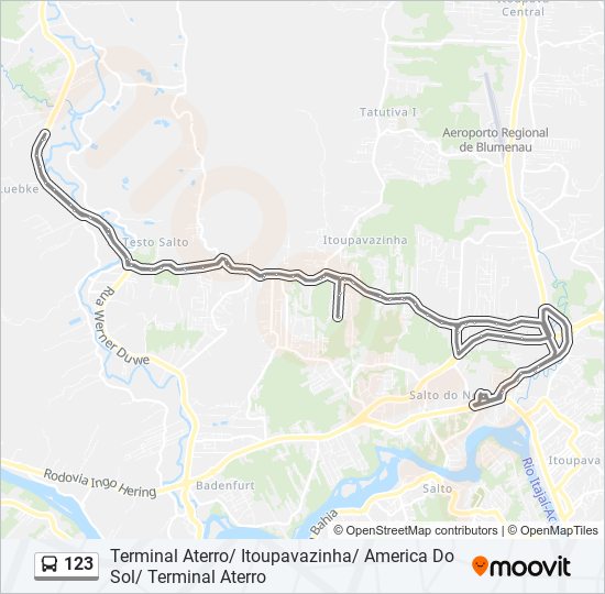 123 bus Line Map