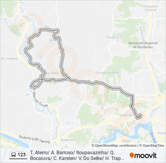 Mapa de 123 de autobús