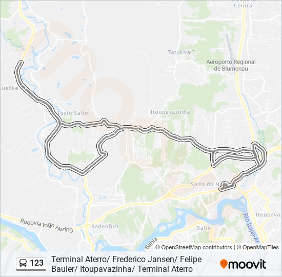 123 bus Line Map