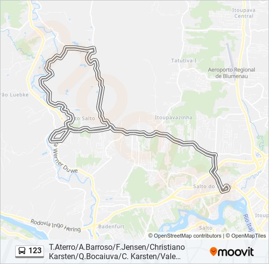 123 bus Line Map