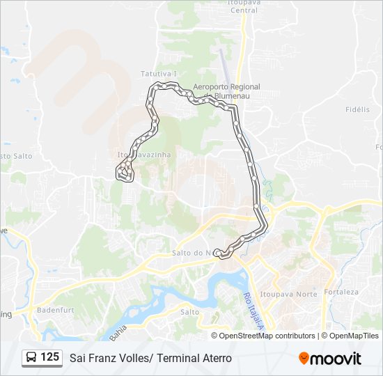 Mapa de 125 de autobús