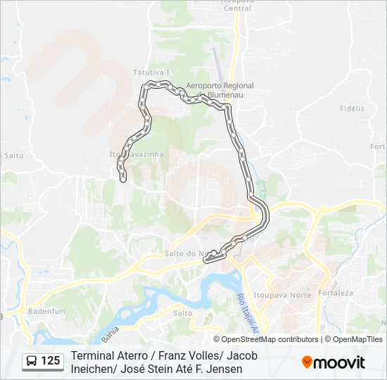 125 Bus Line Map