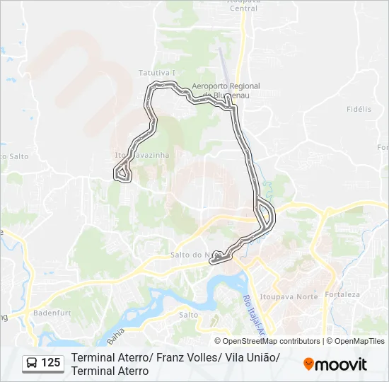 125 Bus Line Map