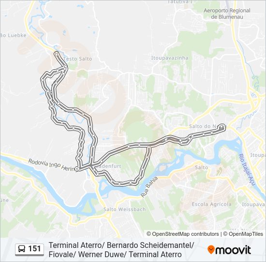 Mapa de 151 de autobús