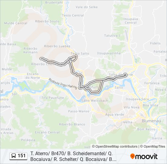 Mapa de 151 de autobús