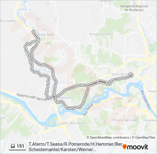 151 Bus Line Map
