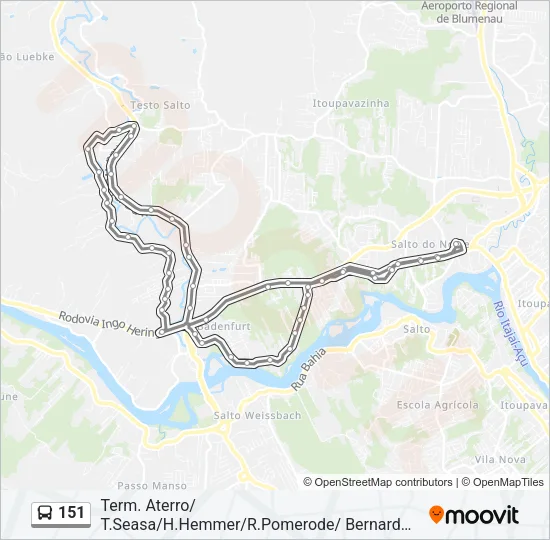 151 Bus Line Map