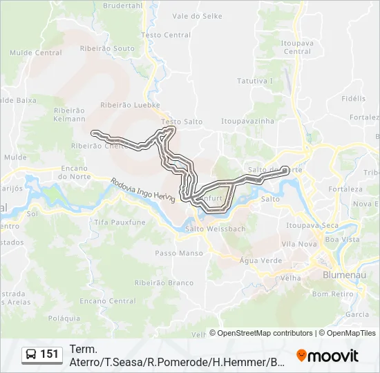 151 Bus Line Map