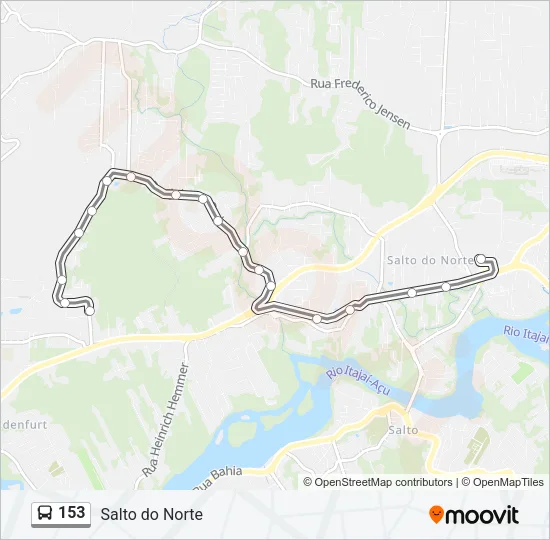 153 Bus Line Map