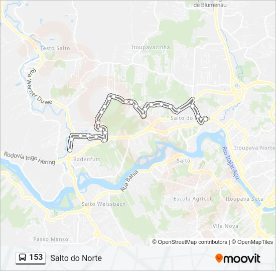 153 Bus Line Map
