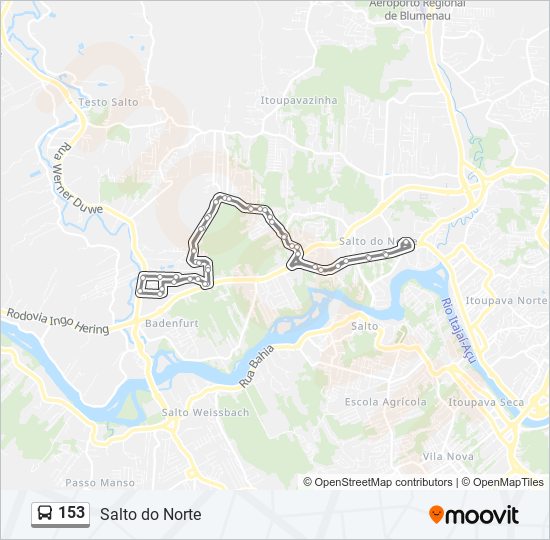 153 bus Line Map