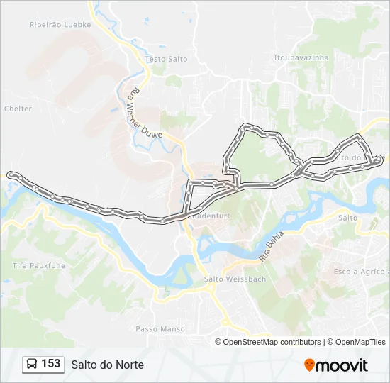 153 Bus Line Map