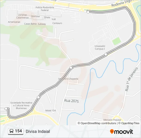 154 Bus Line Map