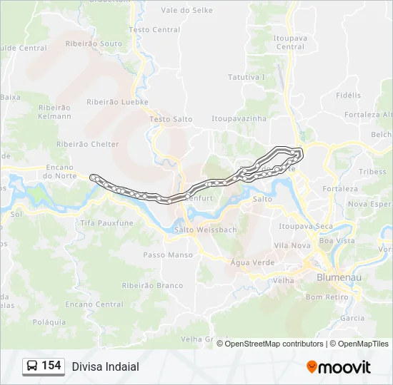 154 Bus Line Map