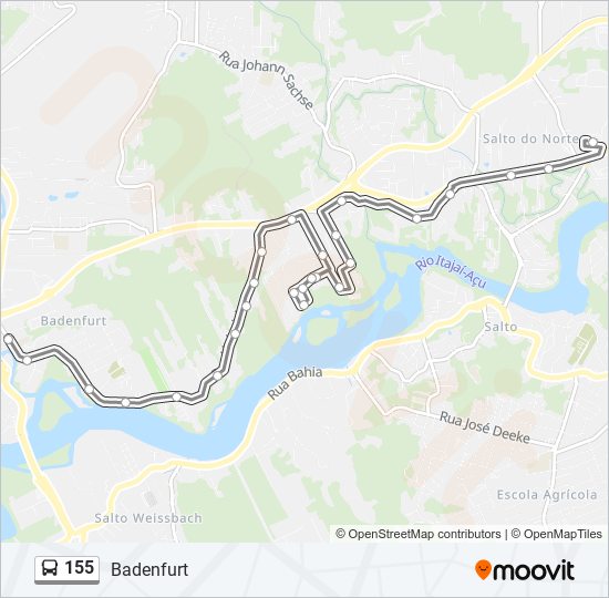 155 bus Line Map