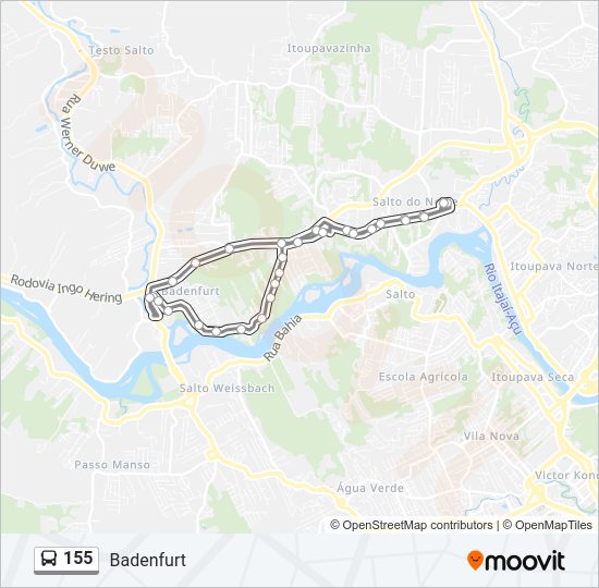 155 bus Line Map