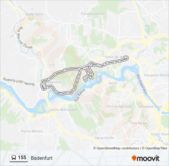 155 bus Line Map