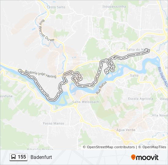 155 bus Line Map