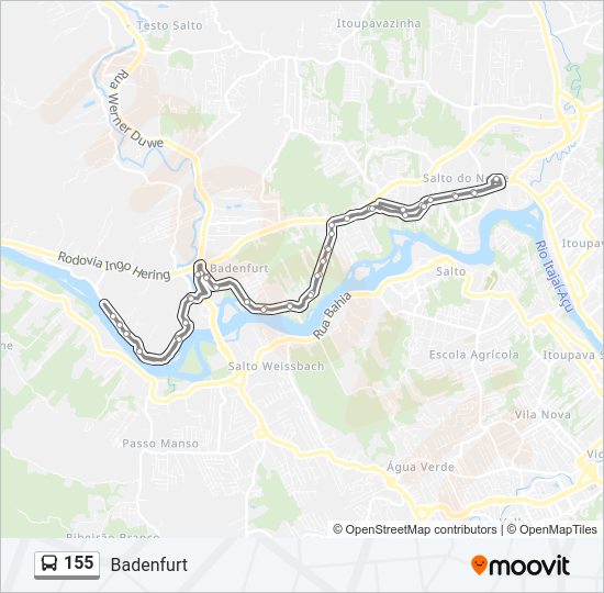 155 bus Line Map