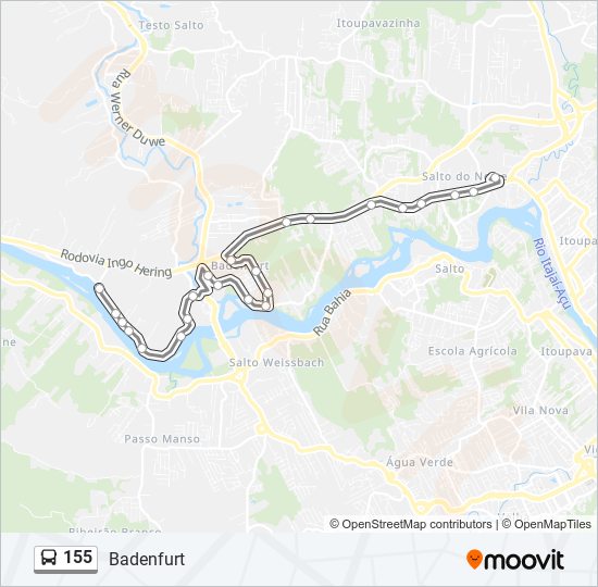 155 bus Line Map