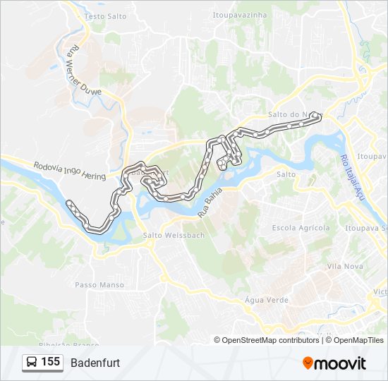 155 bus Line Map