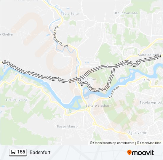 Mapa de 155 de autobús