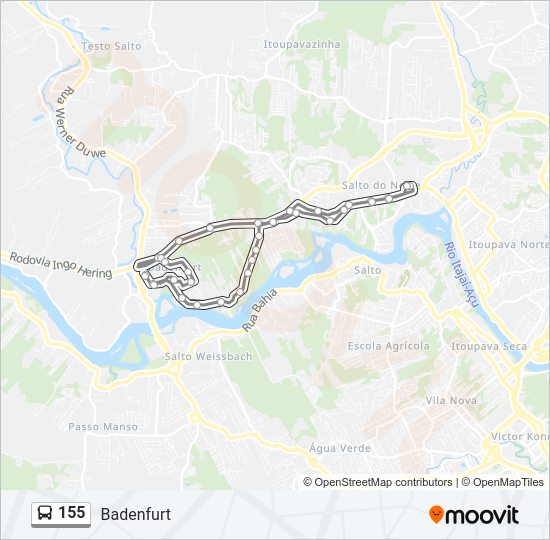 155 bus Line Map