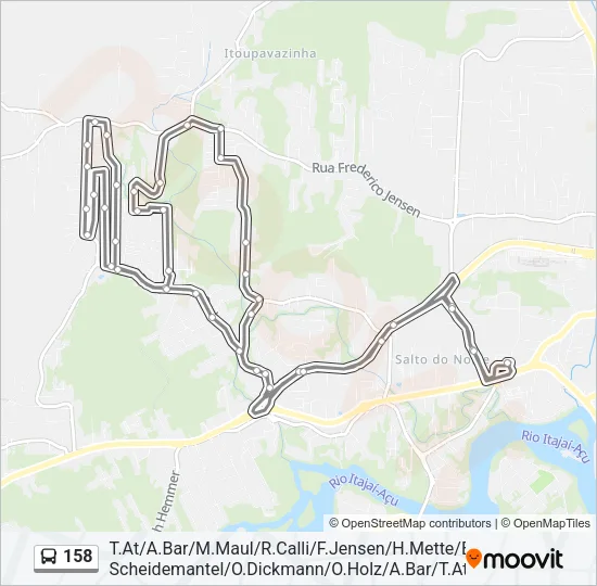 158 Bus Line Map