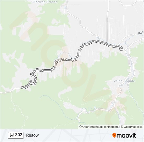 302 bus Line Map