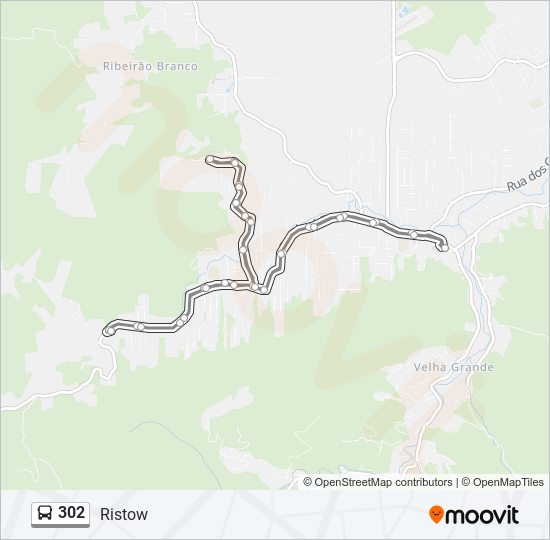 302 bus Line Map