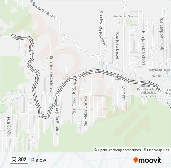 302 Bus Line Map