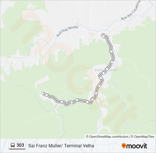 303 bus Line Map