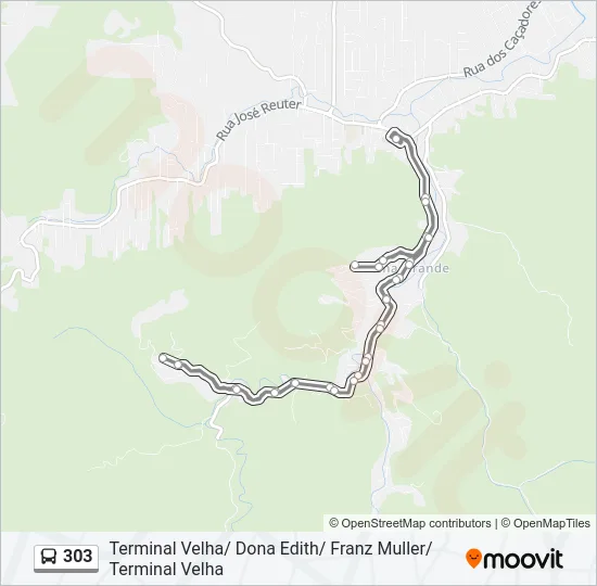 303 Bus Line Map