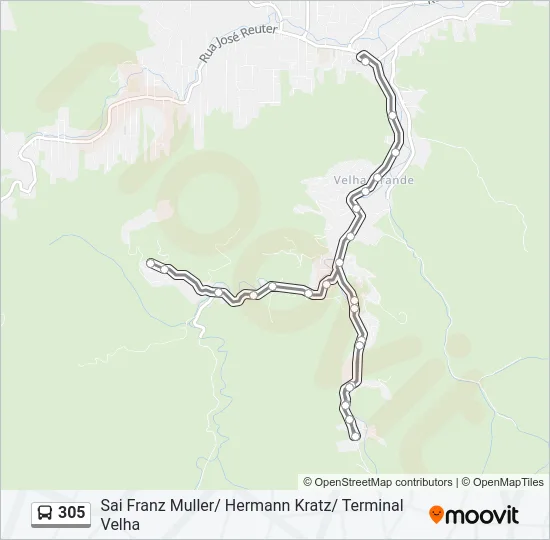 305 Bus Line Map