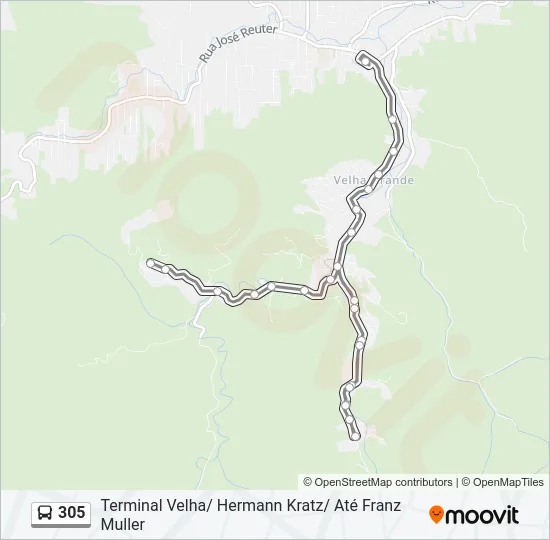 305 Bus Line Map