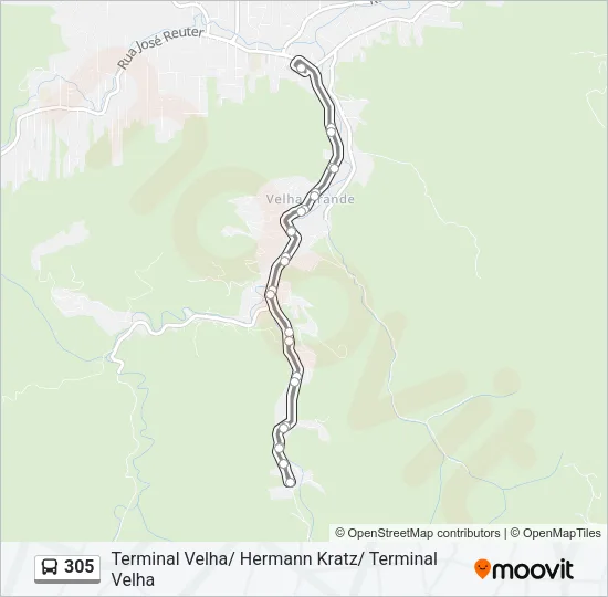 305 Bus Line Map