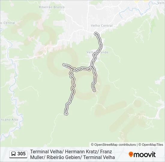 305 Bus Line Map