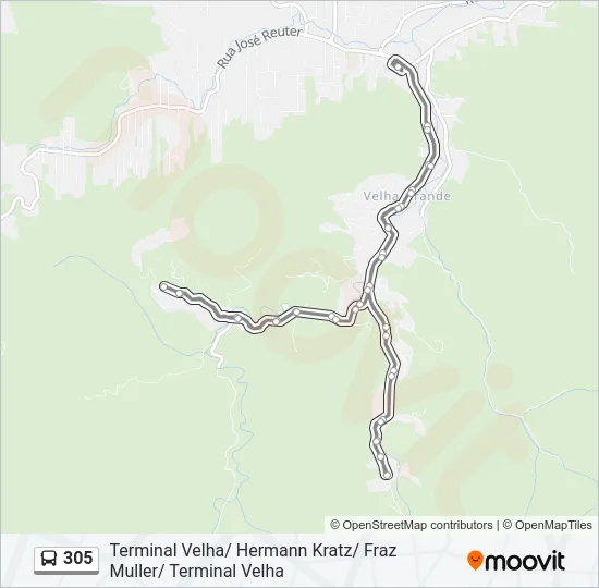 305 Bus Line Map
