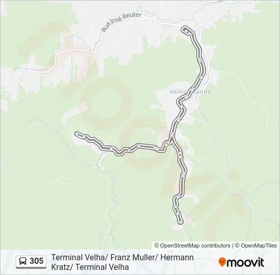 305 Bus Line Map