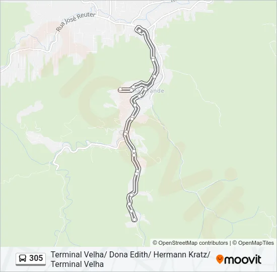 305 Bus Line Map