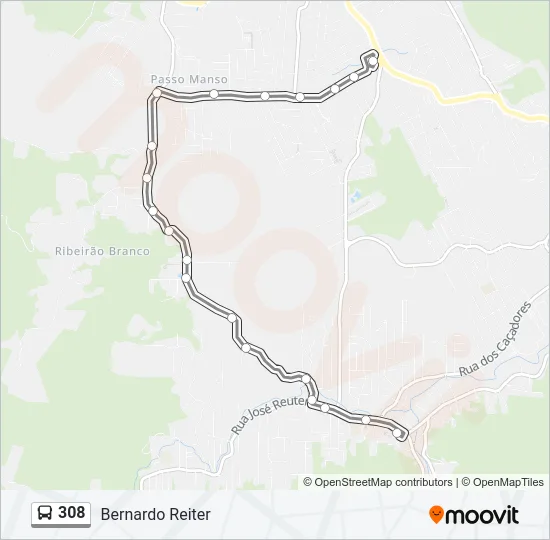 308 Bus Line Map